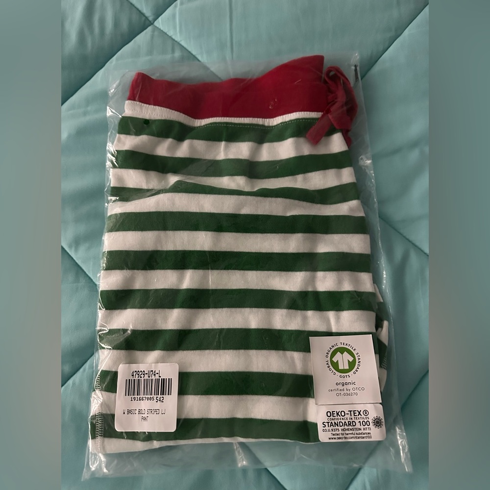 NWT Hanna Andersson Women’s Organic Cotton Christmas Long Johns L